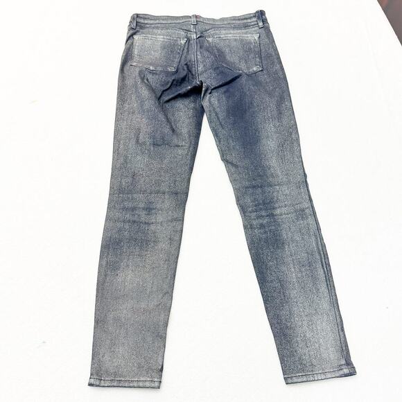 J Brand Alana Midnight Metallic Skinny Denim Shimmer Jeans Size 29 - Picture 3 of 9